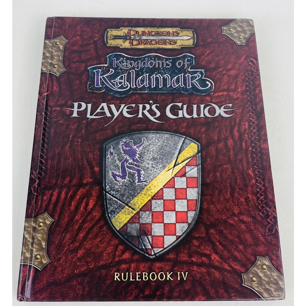 Vtg‎ Kingdoms of Kalamar Player's Guide D&D Dungeons & Dragons Rule Book IV Book
